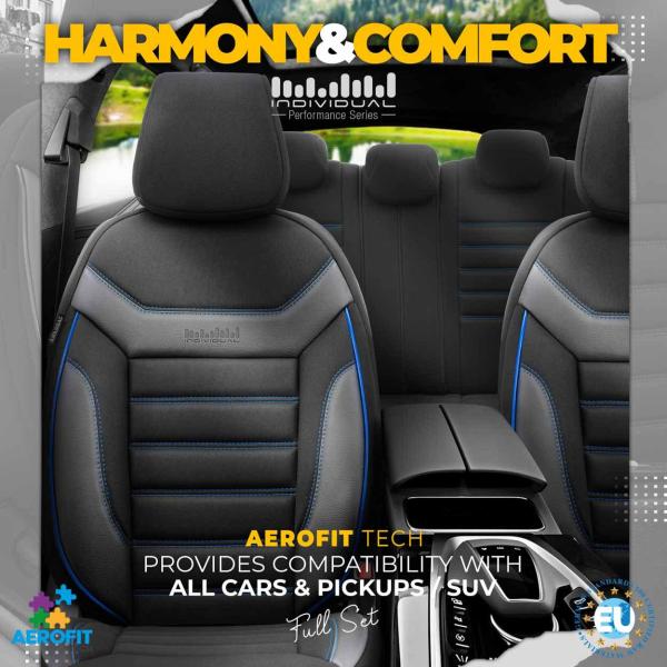 Auto Sitzbezug Set Universal Vorne und Hinten Komfortabel Komplett Set